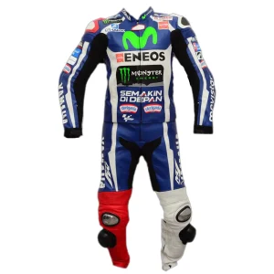 Jorge Lorenzo Movistar Motorcycle Racing Leather Suit 2016